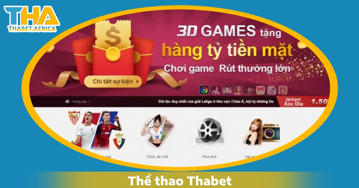 Ưu đãi hấp dẫn khi chơi Thể thao Thabet